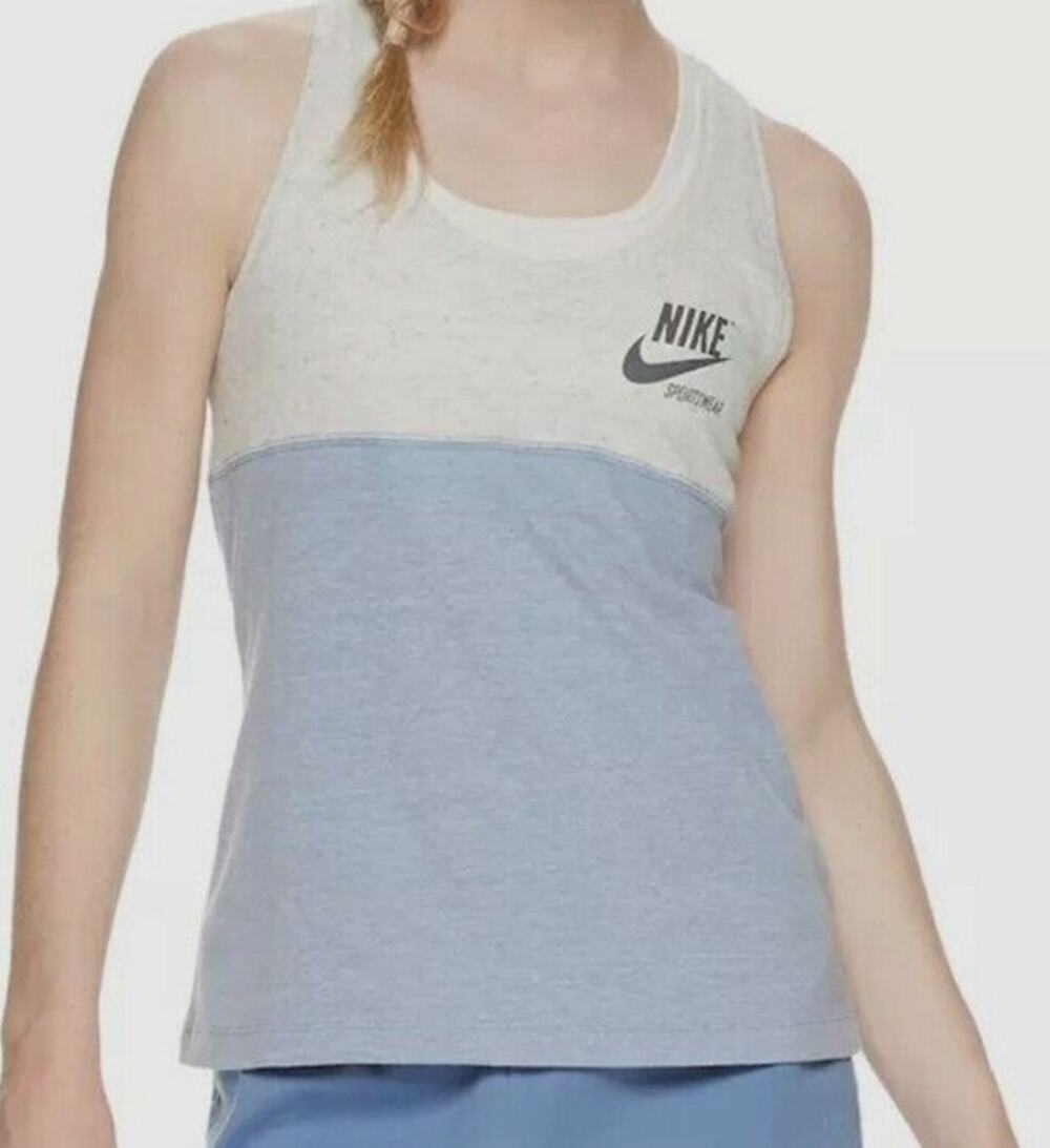 NWT Nike Women's S Gym Color Block Jersey Scoop Neck Soft Tank Top - SMALL